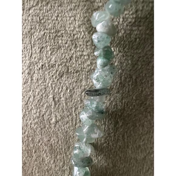 Vintage Mother of Pearl & Aventurine Necklace & Earring Set Statement Jewelry - Picture 7 of 9